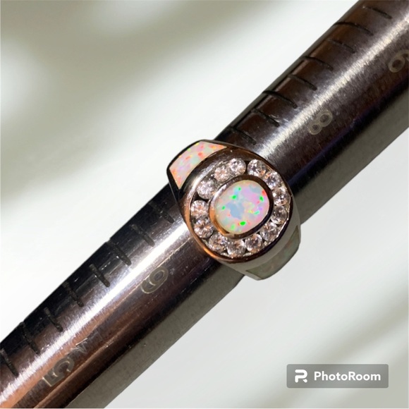 NWT Opal and CZ Ring- Kalifano Stores **SALE - Picture 5 of 7